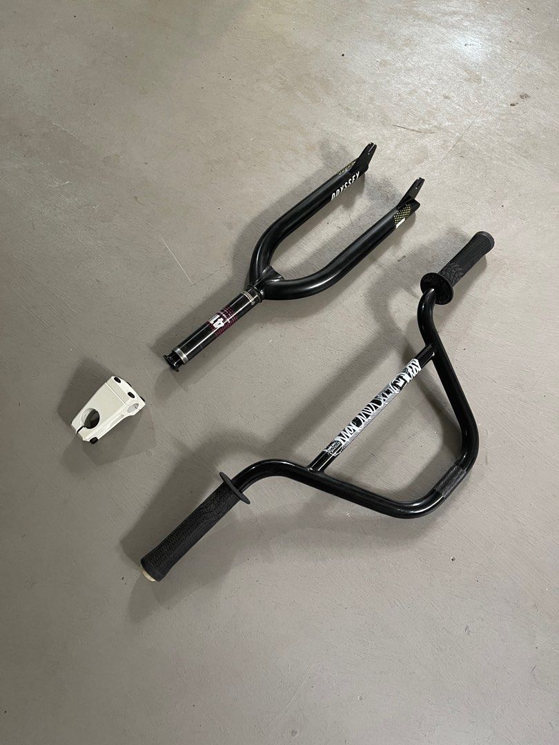 BMX Macneil Handle Odyssey 41 Race fork Flybike White Stem, Sports