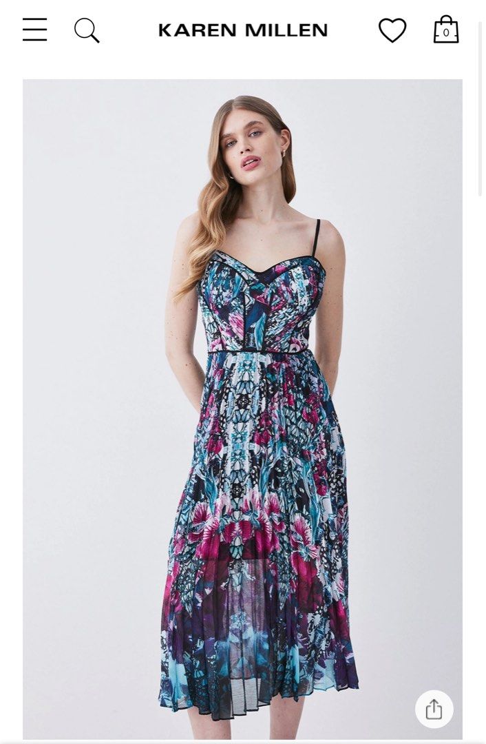 Karen millen hotsell pleated midi dress