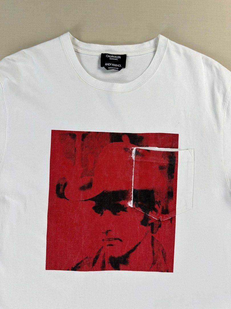 Calvin Klein 205W39 Raf simons Andy Warhol Dennis Hopper Red printed pocket Tee Men s Fashion Tops Sets Tshirts Polo Shirts on Carousell