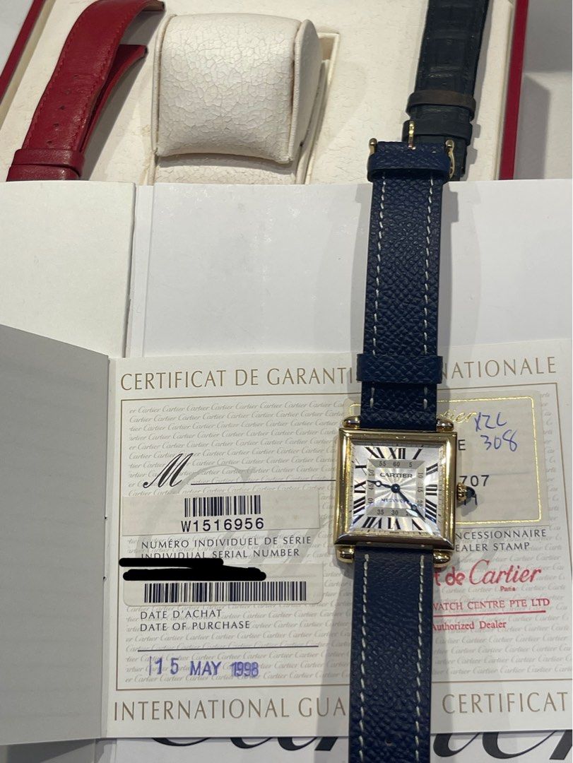 Cartier Obus Large Mecanique W1516956 Full set 1998 Luxury
