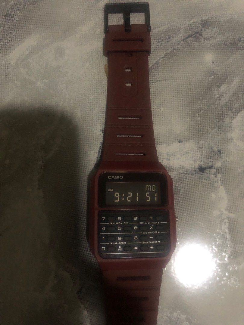 Casio vintage watch red sale