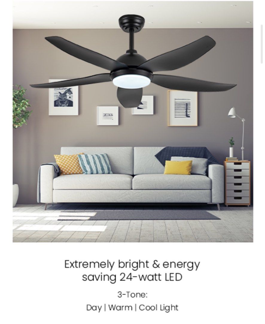 Ceiling Fan With 3 Tone Lights