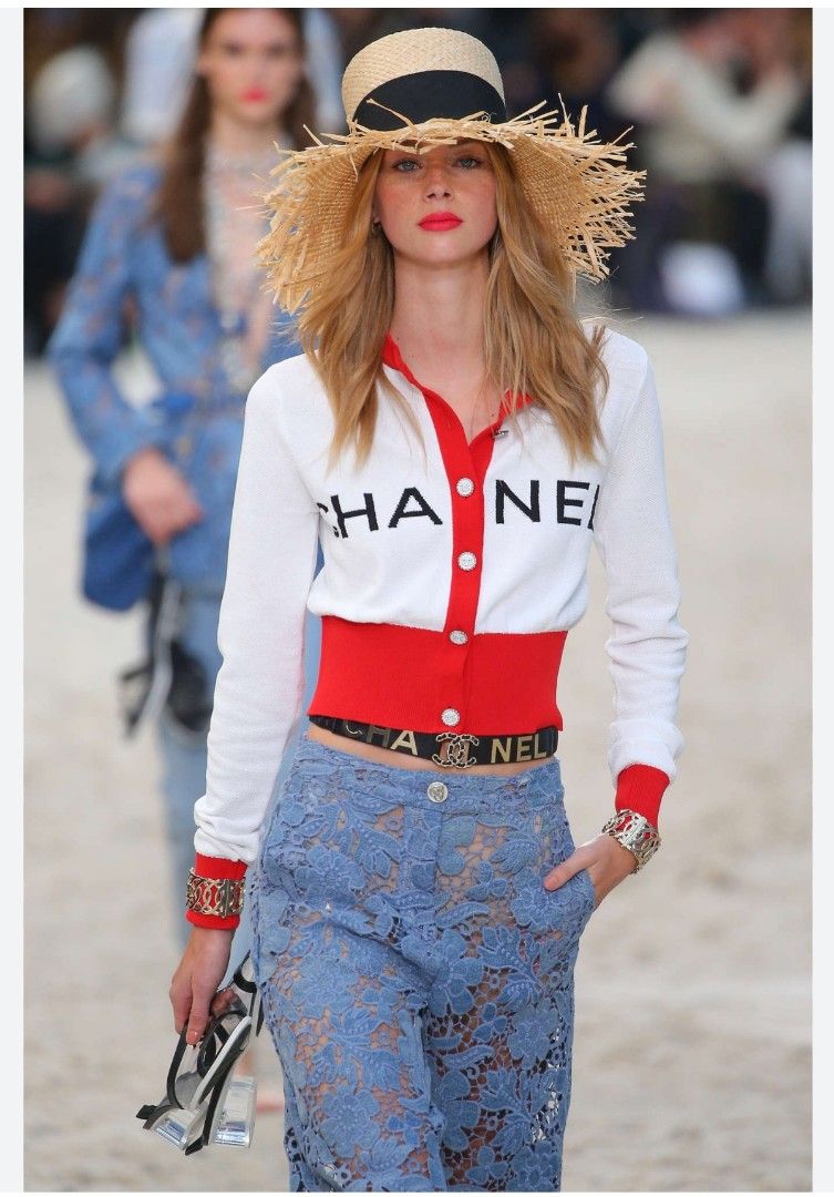 Chanel hotsell red cardigan