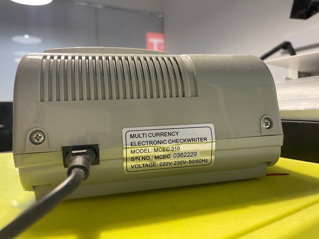 Cheque writer office cheque machine company MCEC 310, Computers & Tech ...