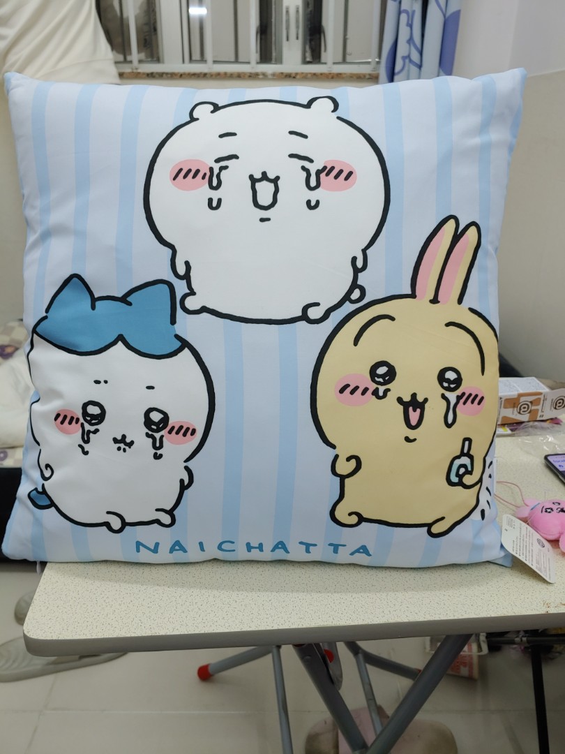 45cm 正方chiikawa cushion 枕頭自嘲熊小可愛八字貓兔usagi 鼠nagano 