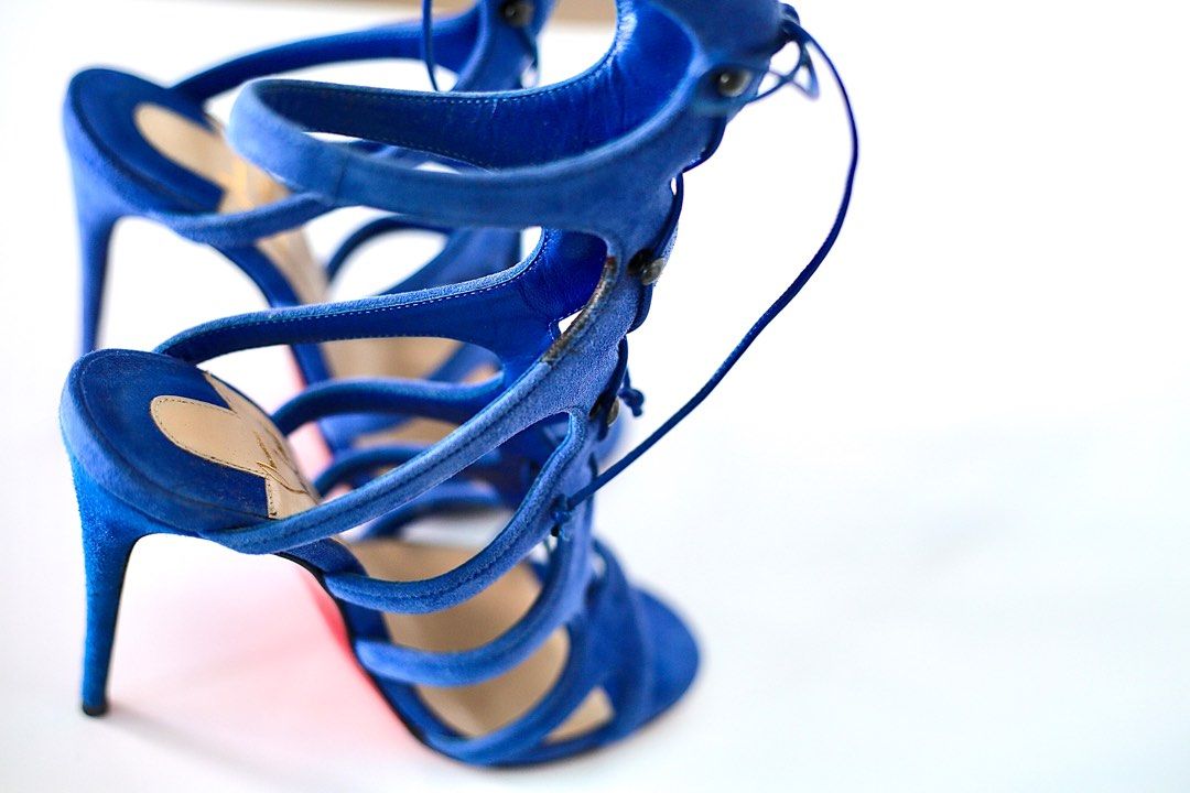 Christian louboutin lace up outlet heels