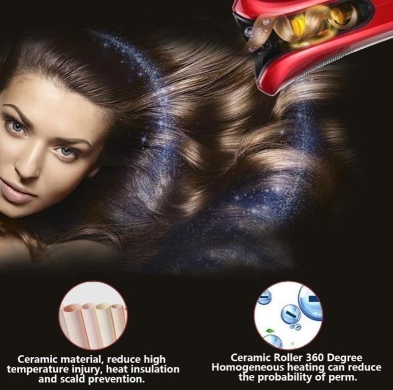 CNY SALE Professional Ceramic Hair Curling Wand with 360 Degree Rotation Umate Automatic Rotation Hair Curling Iron Womdee Beauty Personal Care Hair on Carousell