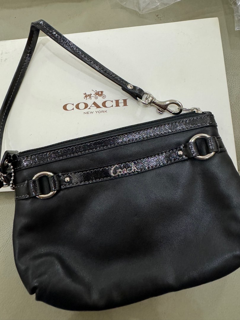 Coach Black Wristlet Pouch Women s Fashion Bags Wallets