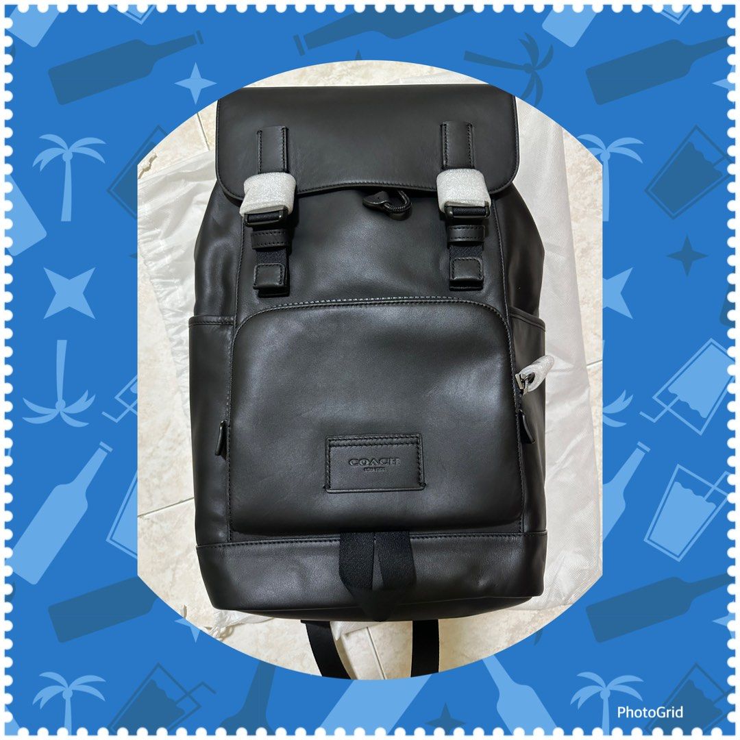 Coach mens cheap leather backpack