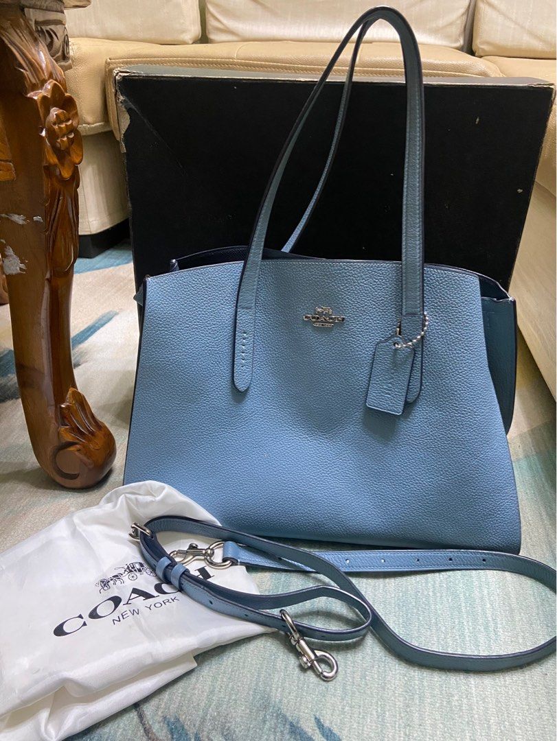 Coach charlie leather carryall tote bag outlet