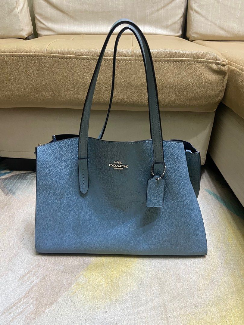 Charlie medium carryall in pebble leather store