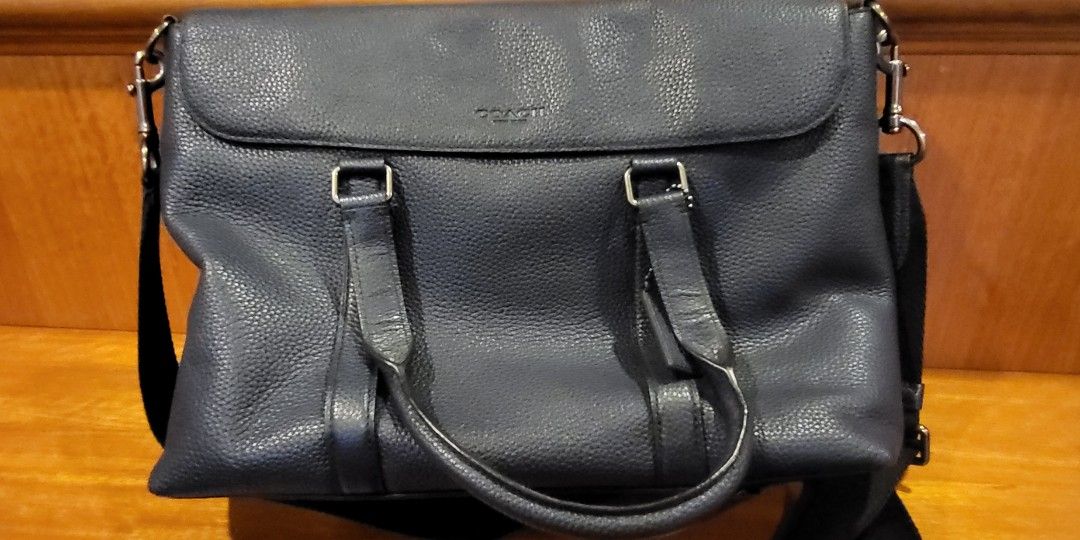 Coach pebble leather laptop bag Luxury Bags Wallets on Carousell