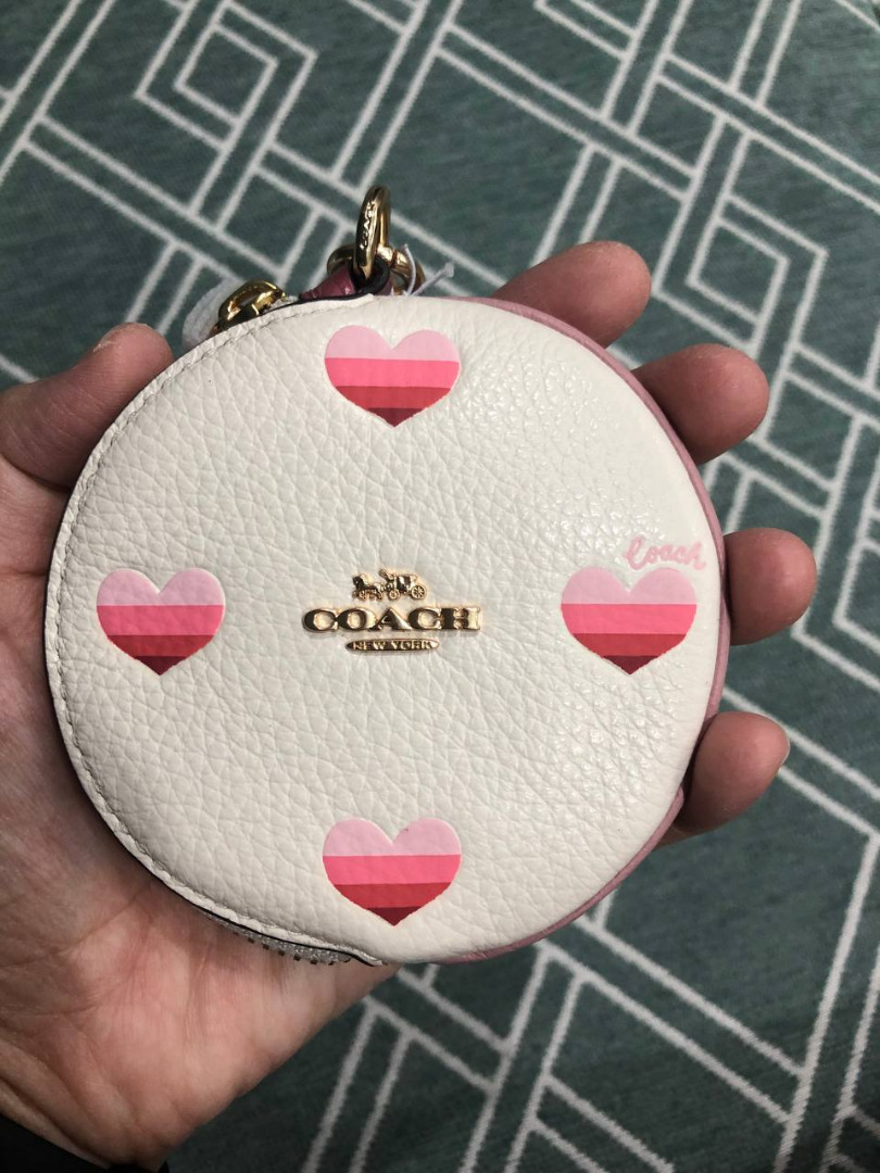 Coach heart coin top purse