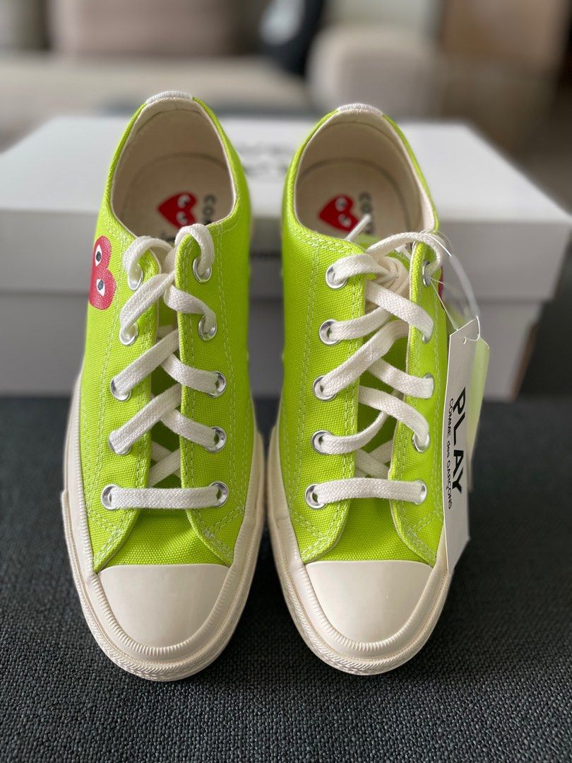 Cdg Play Converse Comme Des Garcons Converse Lime Green