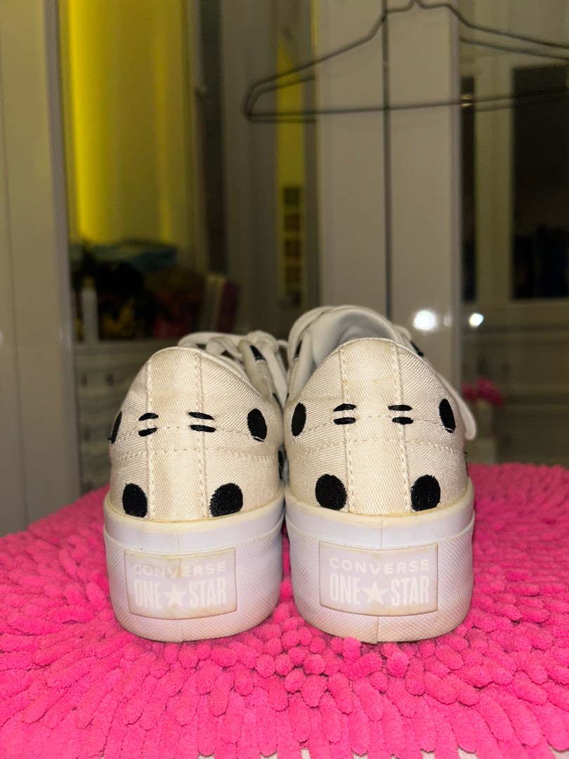 Converse one cheap star polka dot