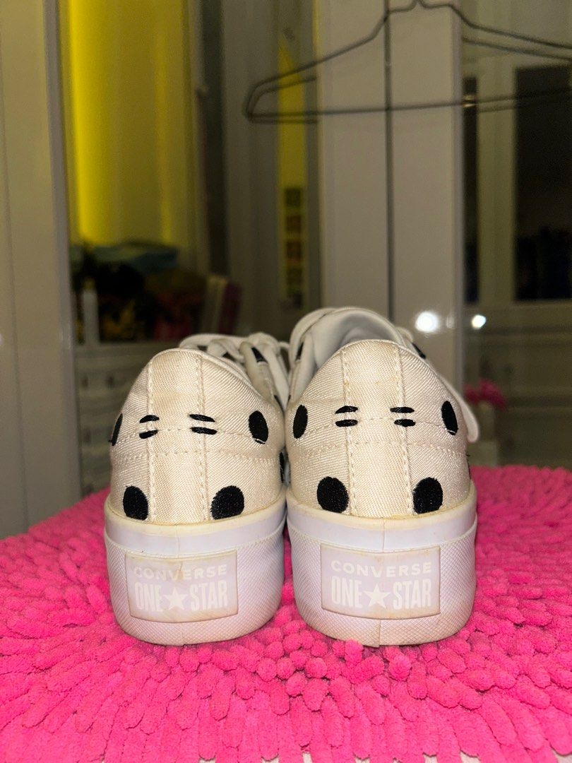 Converse one star hotsell polka dot platform sneaker