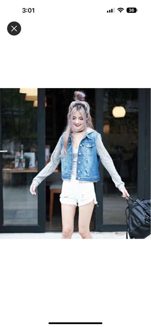 Hoodie denim sales jacket outfit