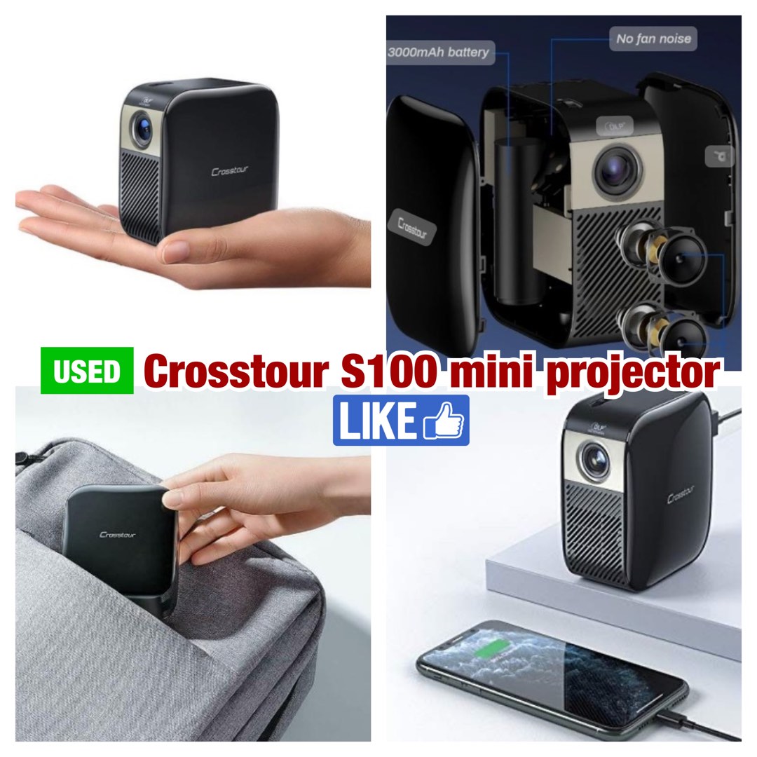 Crosstour Mini Projector S100 ぱんさん専用 Crosstour プロジェクター S100 DLP 小型 1080P対応 100ANSI
