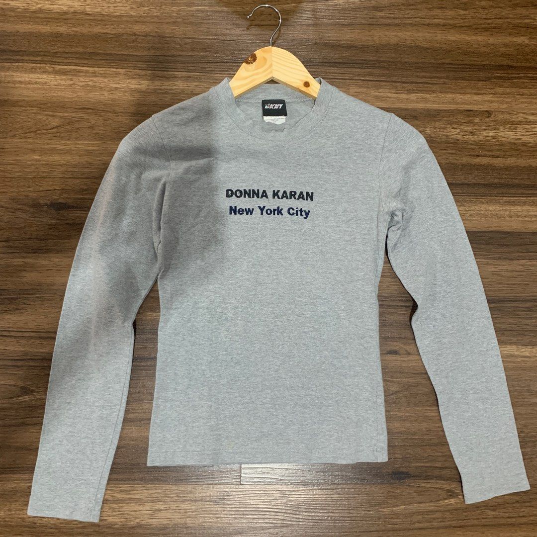 Donna Karan Grey Sweatshirt DKNY Women s Fashion Coats Jackets and Outerwear on Carousell