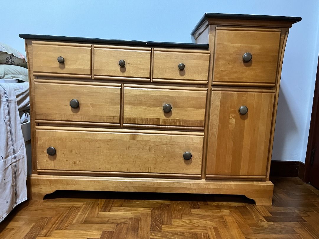 Pine changing table sale chest of drawers