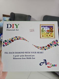 3D diamond art painting kit with frame DIY 23x18cm, Hobbies & Toys,  Stationery & Craft, Art & Prints on Carousell