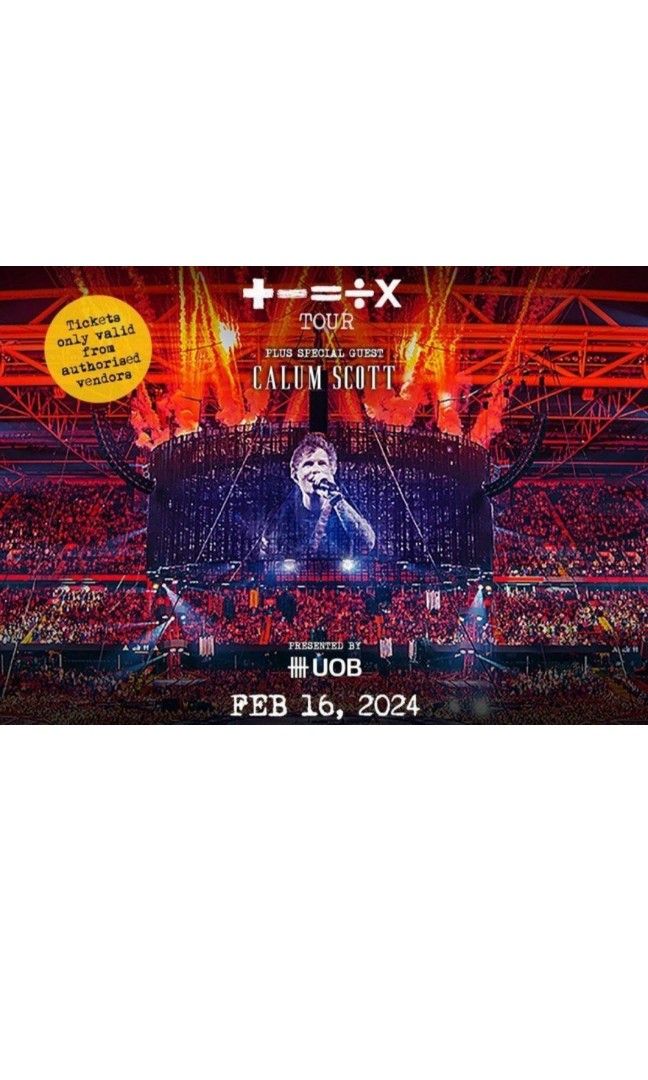 Ed Sheeran Singapore 2024, Tickets & Vouchers, Event Tickets on Carousell