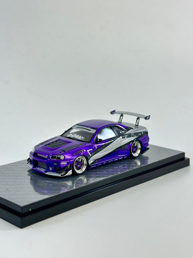 Error404 X LOT 57 1/64 RYOHE's Nissan Skyline R34 “GIFTED” purple 