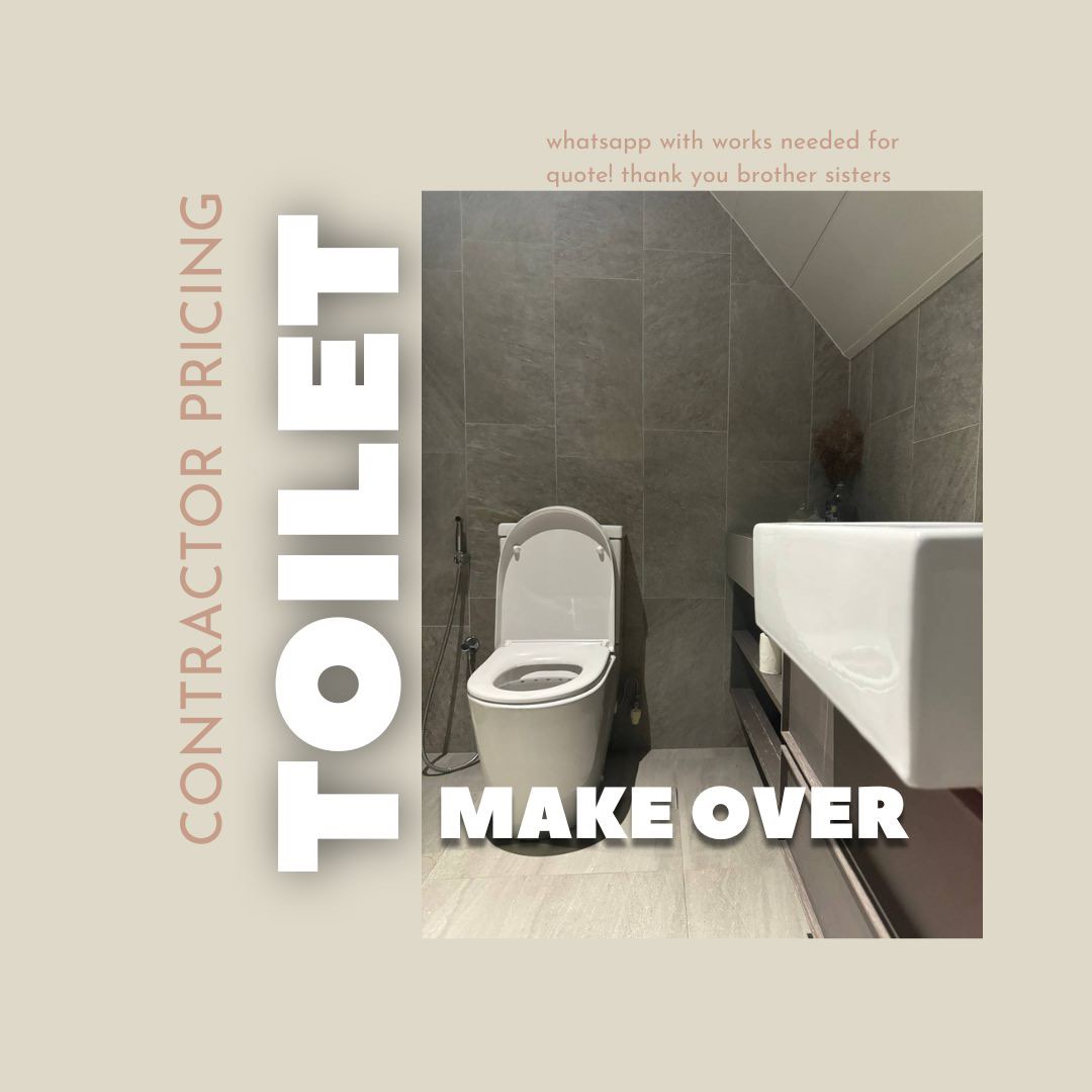 Fair Pricing Toilet Makeover, Home Services, Renovations, Toilet Renovation on Carousell