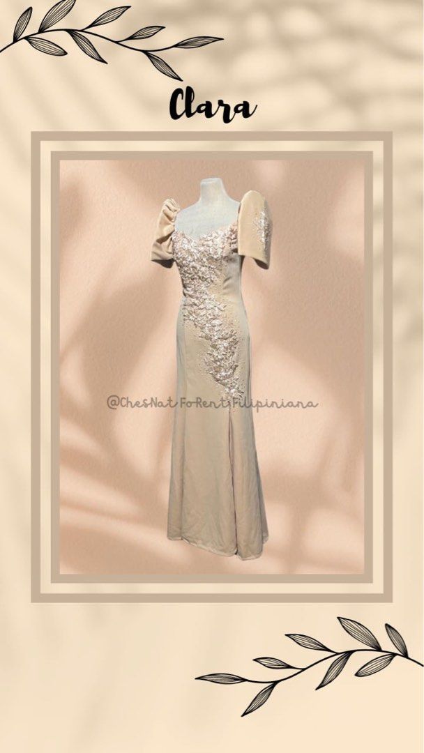 Filipiniana Gown For Rent Clara Women s Fashion Dresses Sets