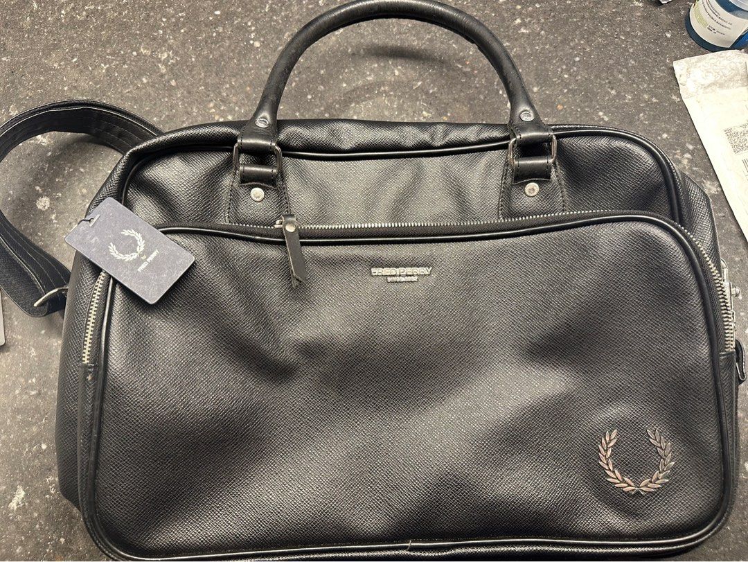 Fred perry discount leather bag