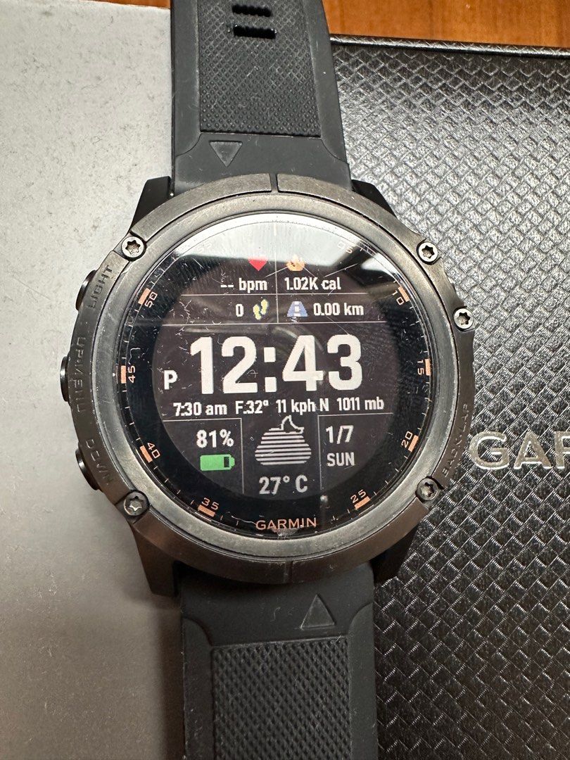 Garmin Fenix 5x Plus DLC Titanium Mobile Phones Gadgets