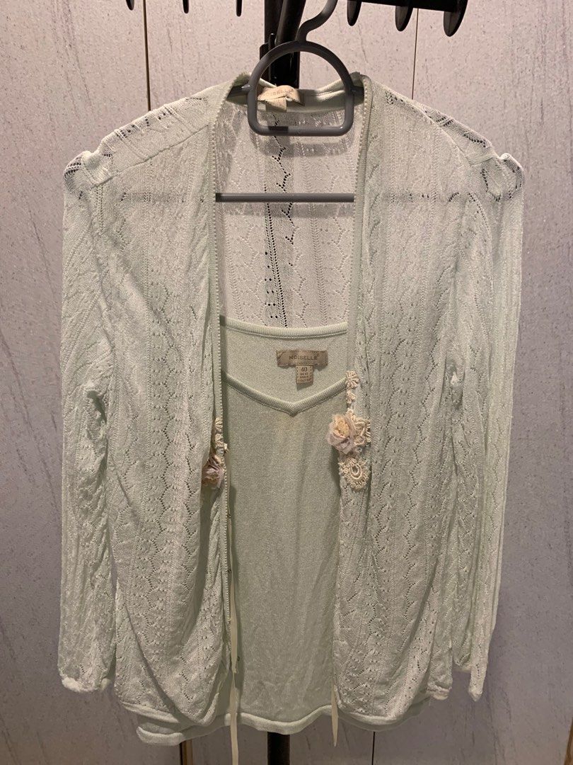 Blouse and deals cardigan set