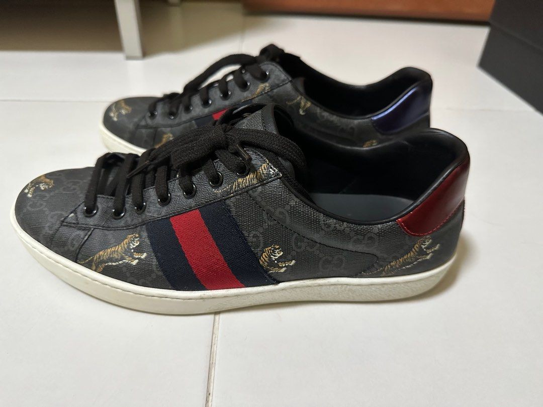 GUCCI GG Supreme Tigers Sneaker Black Shoes