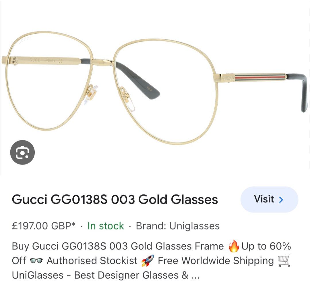 Gucci Sunglasses GG0138S 003 Carousell