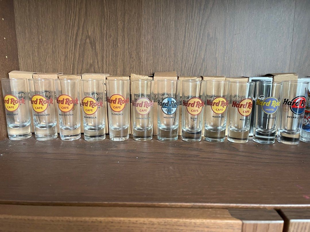 Hard rock shot best sale glass display case