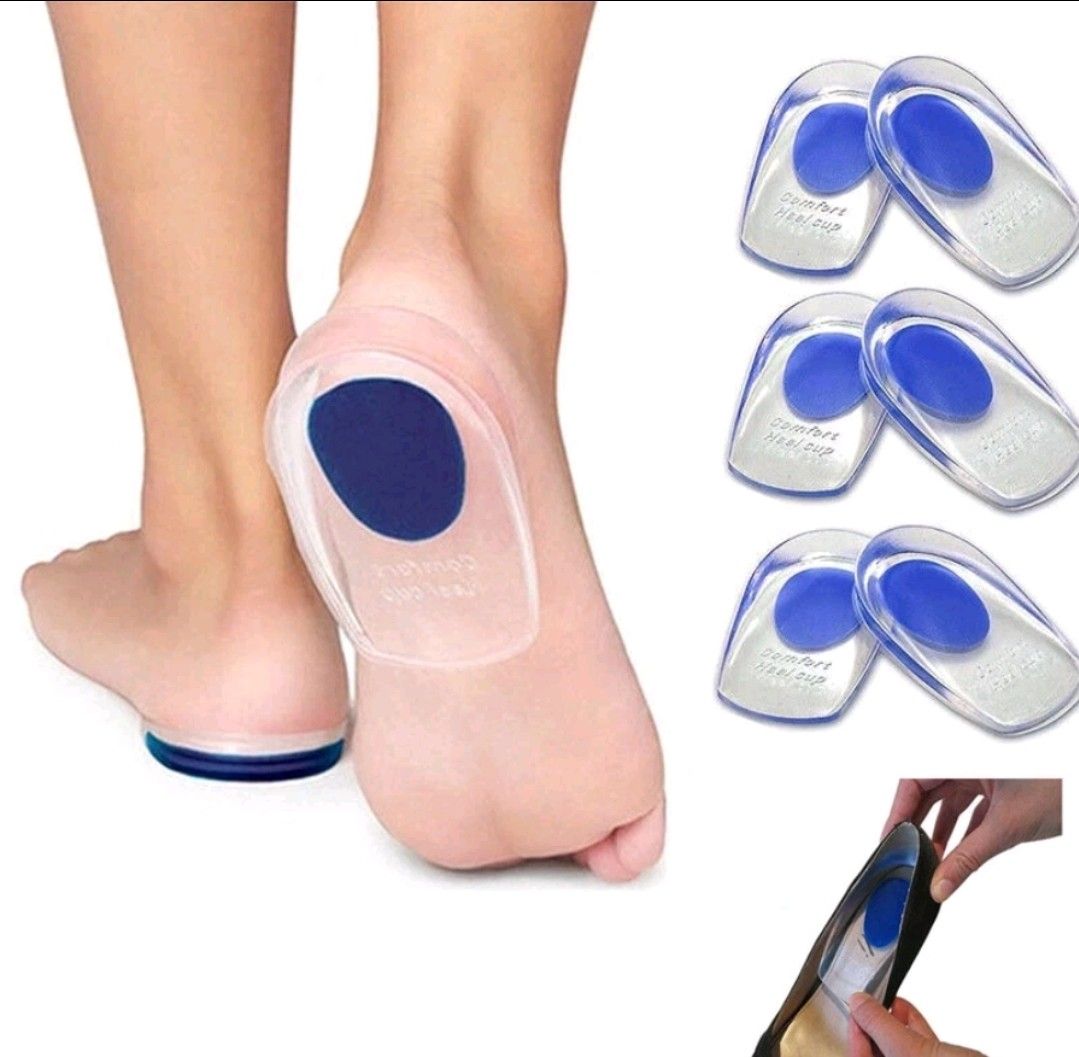 Gel heel inserts for plantar clearance fasciitis