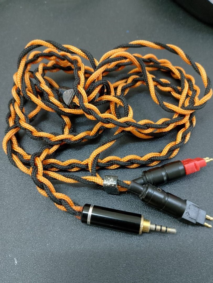Cavo Audio A Spirale Per Sennheiser HD600/HD650/HD660s | Doppio Connettore 2 Pin, Jack 3.5mm Placcato Oro, Adattatore 6.35mm, Lunghezza Estensibile 2-6m, Intrecciato E Anti-groviglio