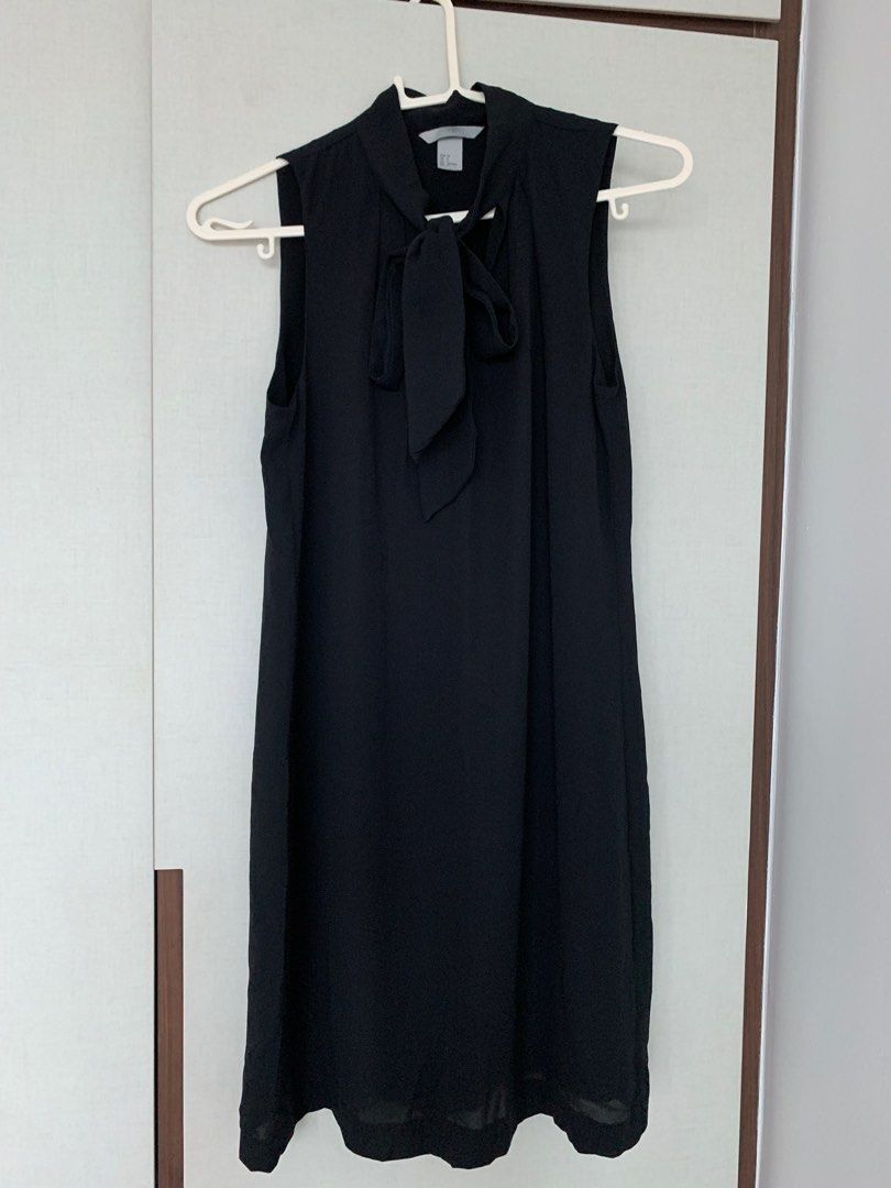 H&M Black Chiffon Dress, Women's Fashion, Dresses & Sets, Dresses on  Carousell