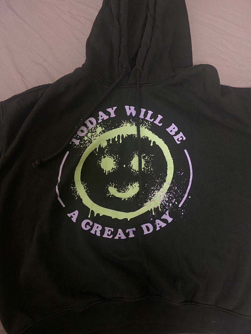 Hoodie crop cheap tee h&m