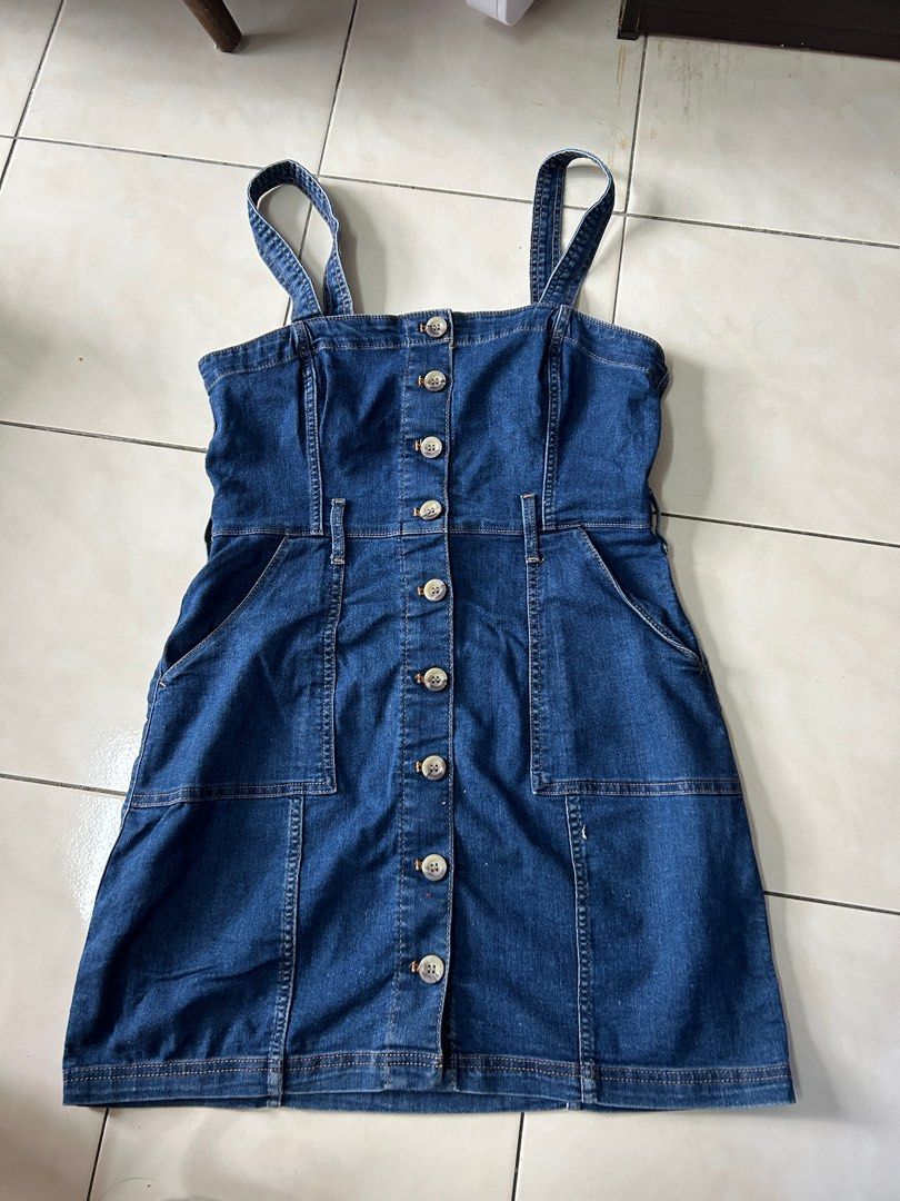 H M Jeans dress Women s Fashion Dresses Sets Dresses on Carousell