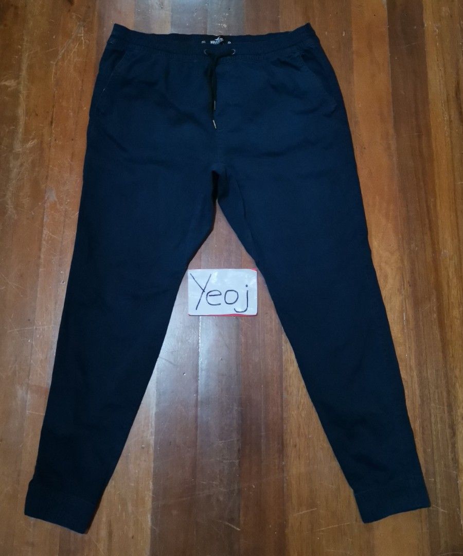 Hollister navy blue pants hotsell