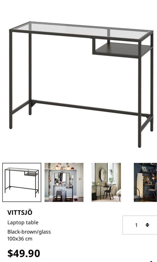 Ikea Vittsjo Table, Furniture & Home Living, Furniture, Tables & Sets