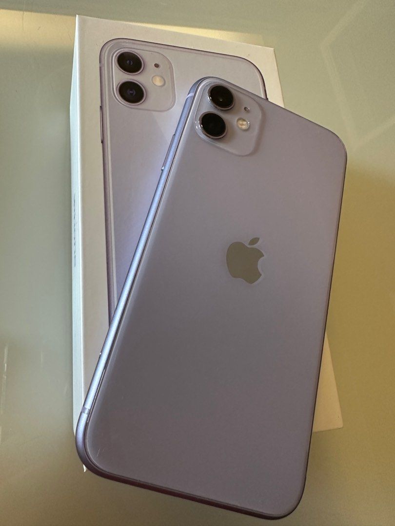 iPhone 11 (外表99% 新，purple 紫色128GB), 手提電話, 手機, iPhone