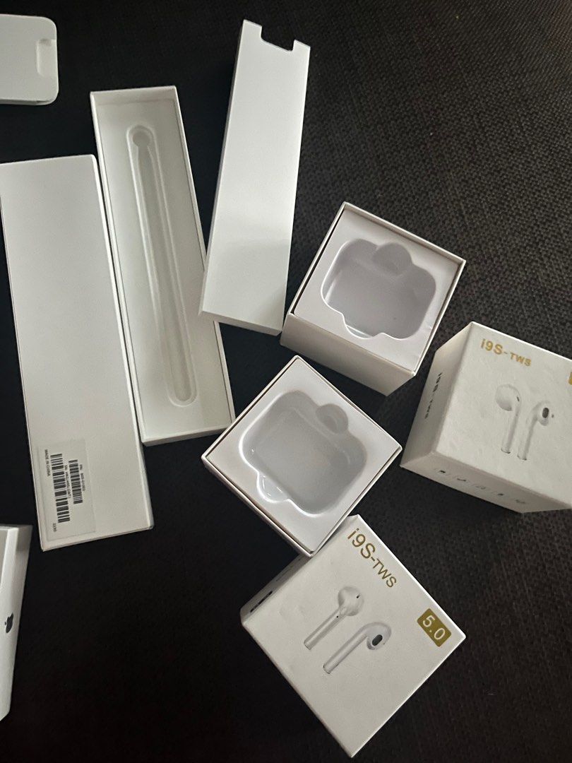 1 each iPhone 13 mini airpods empty boxes