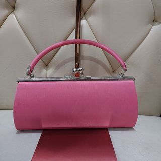 Japan pink silk hand bag / party bag