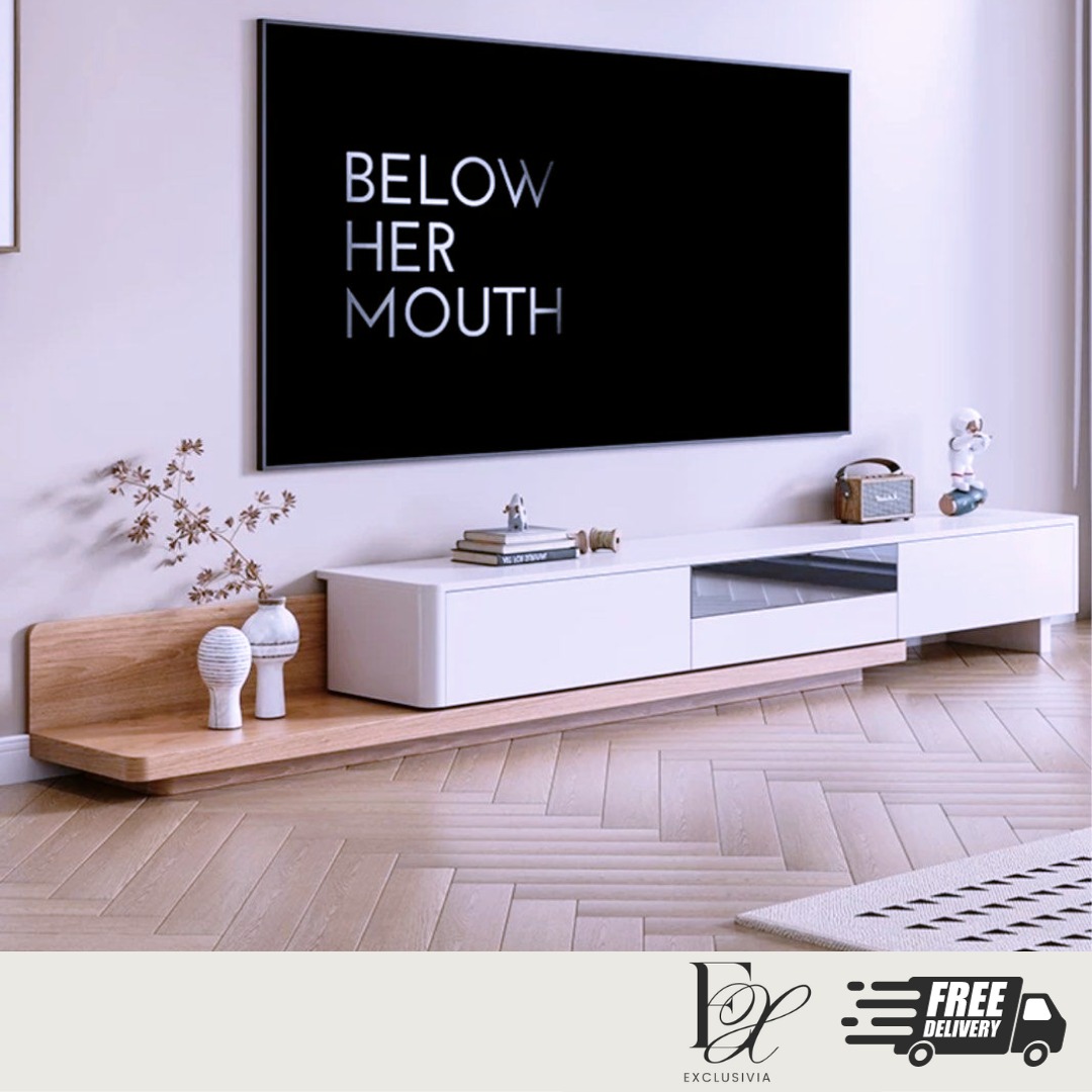 Japandi Extendable TV Console JARED, Furniture & Home Living, Furniture