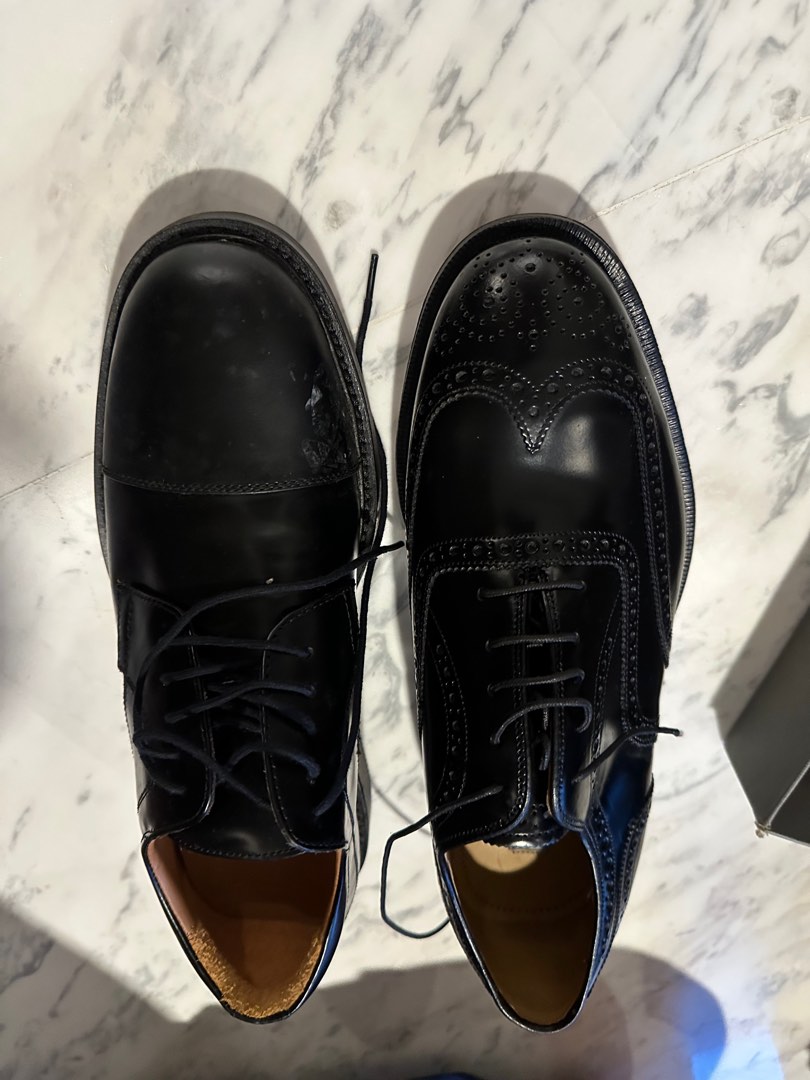 Mens black 2025 wingtip shoes
