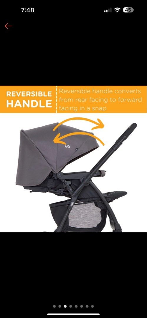 Joie Mirus Reversible Handle Stroller Babies Kids Going Out