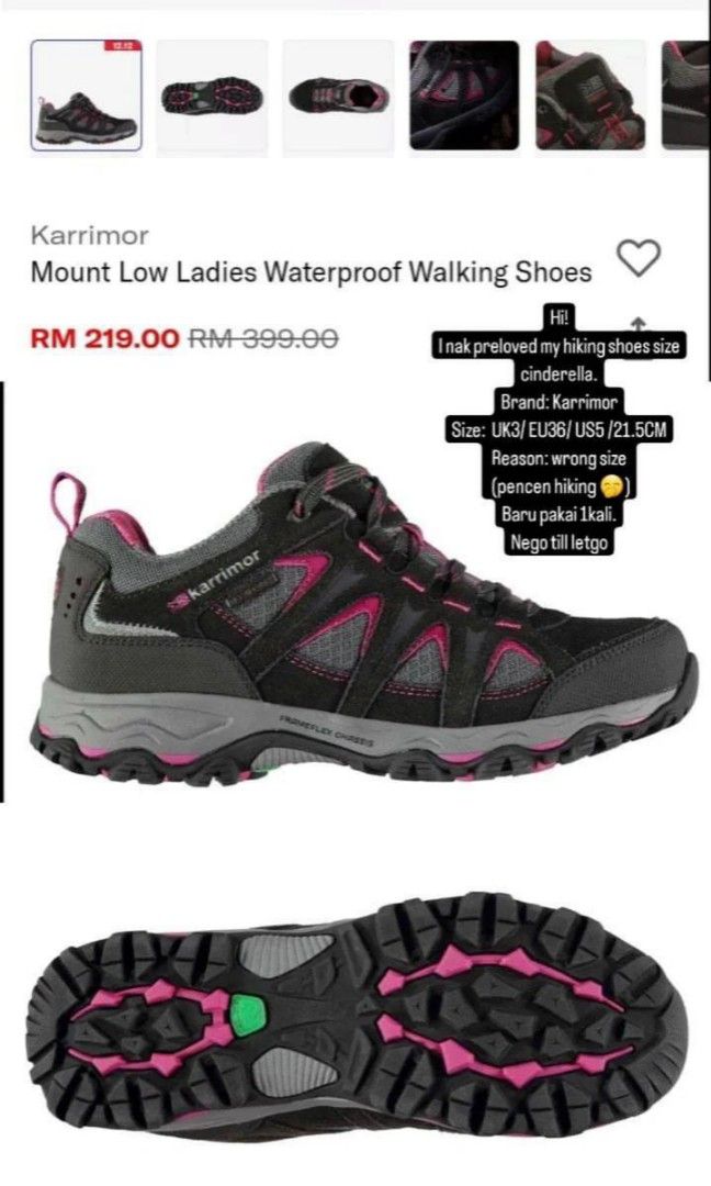 Karrimor ladies discount waterproof walking shoes
