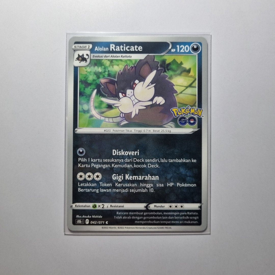 alolan raticate pokemon card value Pokemon - Sword & Shield - Pokemon Go - Alolan Raticate - 042/78
